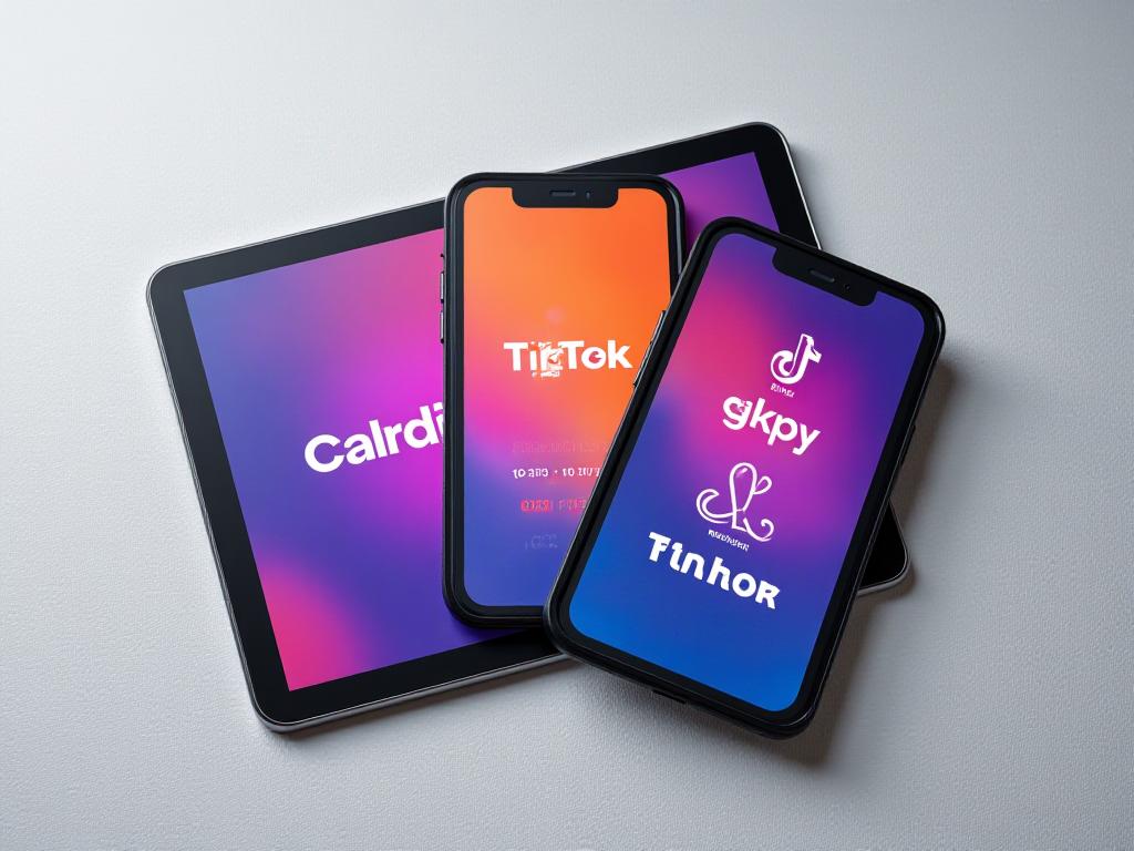 Social media interface mockups showing cross-platform consistency