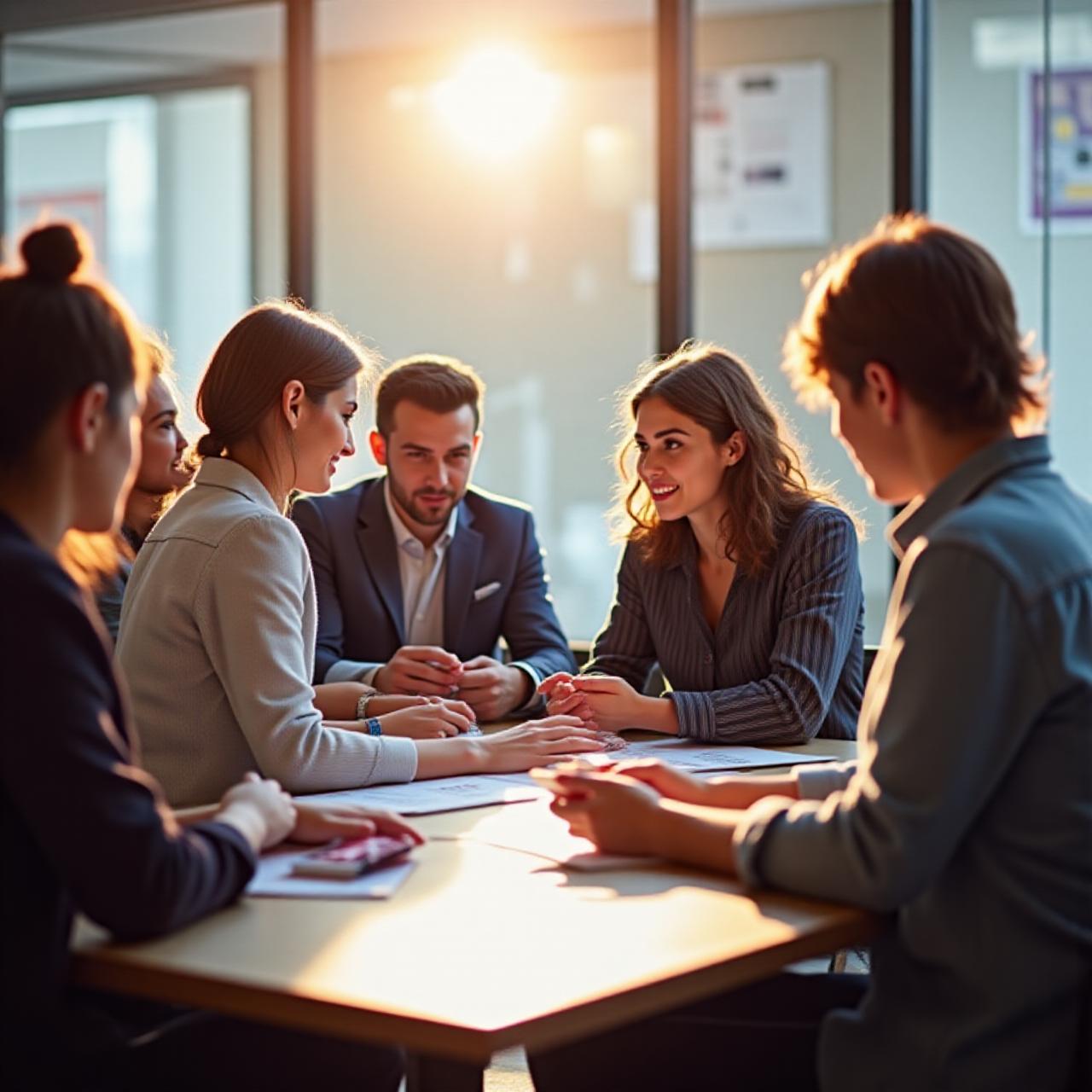 Creative team brainstorming social media content strategies