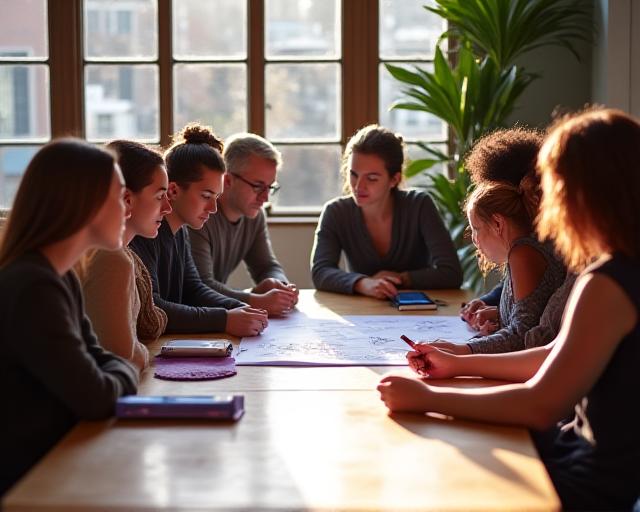 Creative team planning a digital strategy in a Melbourne studio