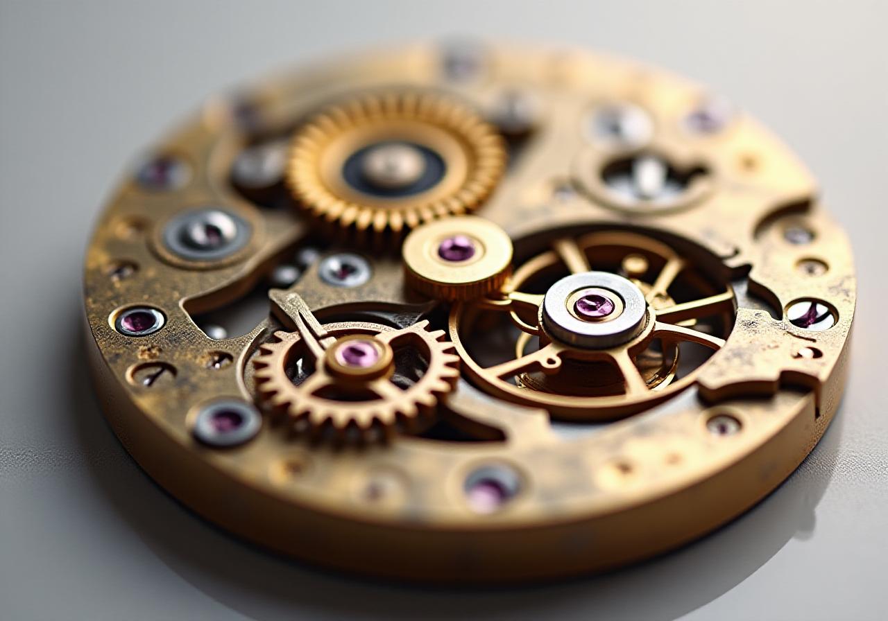 Intricate brass clockwork gears representing structural alignment