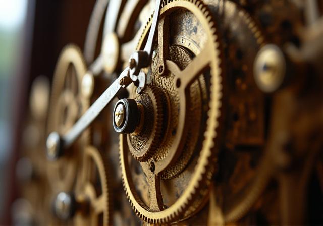 Clockwork mechanisms representing corporate synergy and precision governance